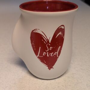 Red and White Heart Mug